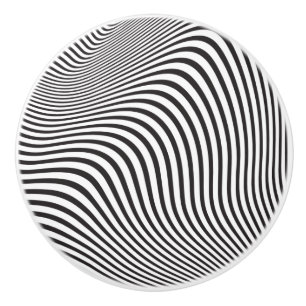 Konstnärlig Op-Art Svart Vit Konstnärlig Modern Rä Knopp