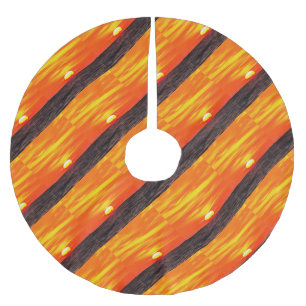 Konstnärlig Orange Aegean Sunset Akyaka Julgransmatta Borstad Polyester