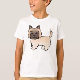 Konstnärlig överdrift av Wheaten Cairn Terrier Hun T Shirt