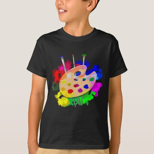 Konstnärlig palettartist t shirt (Framsida)