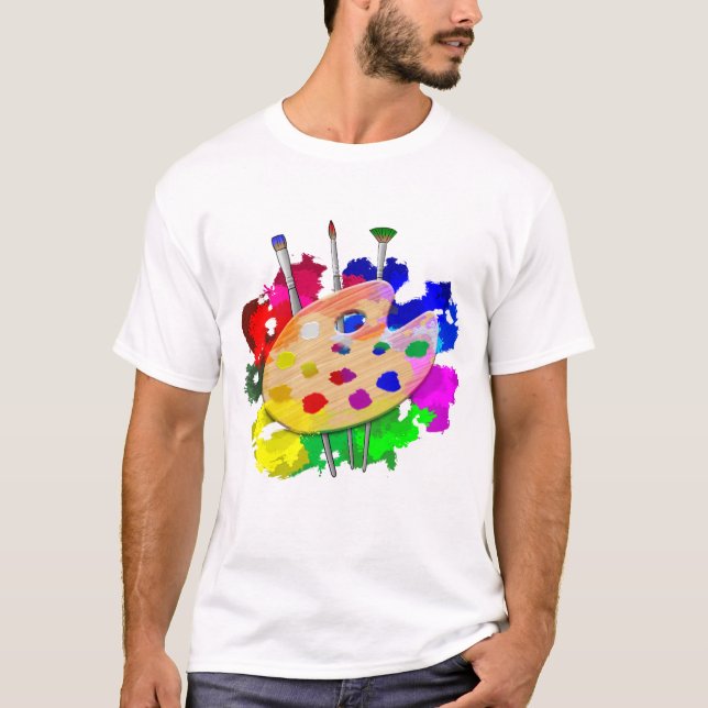 Konstnärlig palettartist t shirt (Framsida)