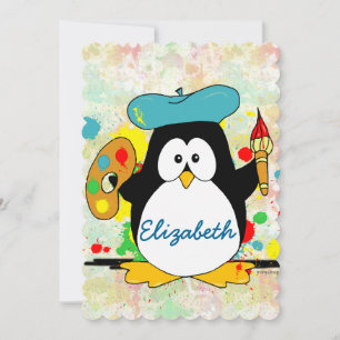 Konstnärlig penguin-målare