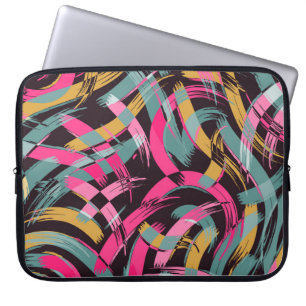 Konstnärlig penseldrag mönster. laptop fodral
