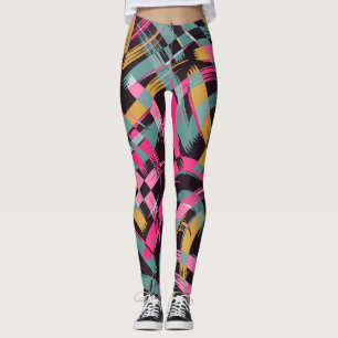 Konstnärlig penseldrag mönster. leggings