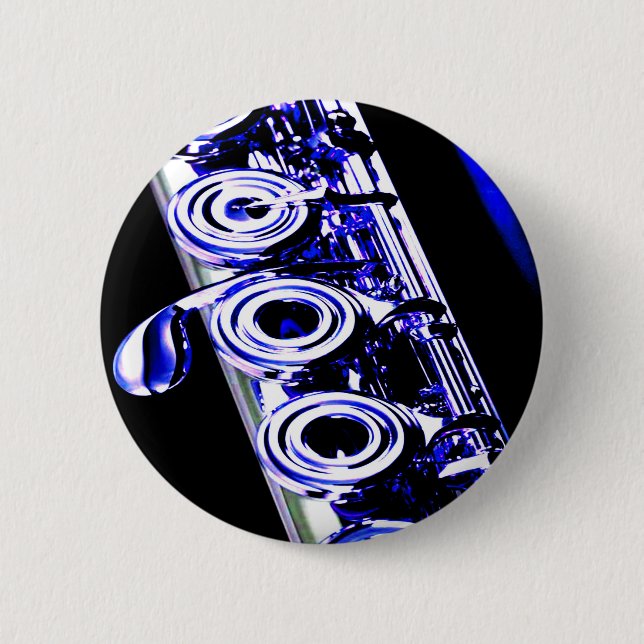 Konstnärlig perfekt Roligt Silver Metall Knapp (Framsida)