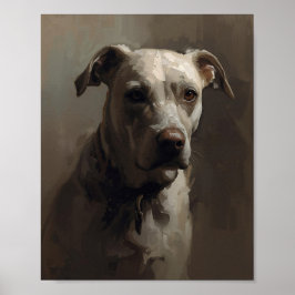 Konstnärlig Pitbull Hund - Abstrakt Expressionisti Poster
