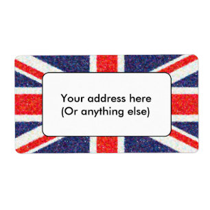 Konstnärlig pointillist UK Union Jack Flagga Fraktsedel