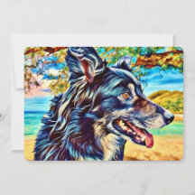 Konstnärlig porträttutsikt över Border Collie