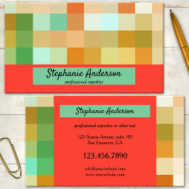 Konstnärlig professionell rutig visitkort