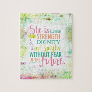 Konstnärlig Proverbs31:25 Pussel