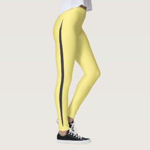 Konstnärlig Push Side Rand Black Humla Gult Leggings