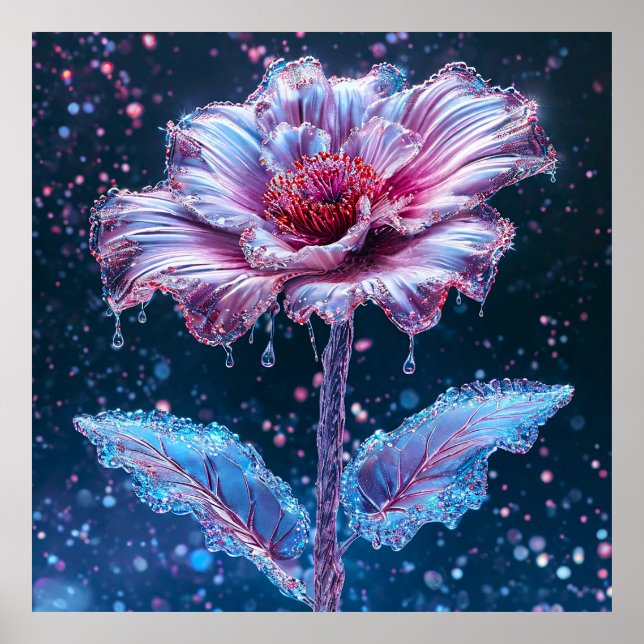 Konstnärlig representation av en blomma poster (Framsidan)