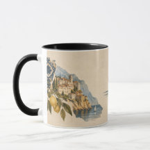Konstnärlig resa Modern reseinspirerad mugg