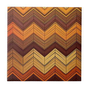 Konstnärlig Retro Stil Chevron Kakelplatta