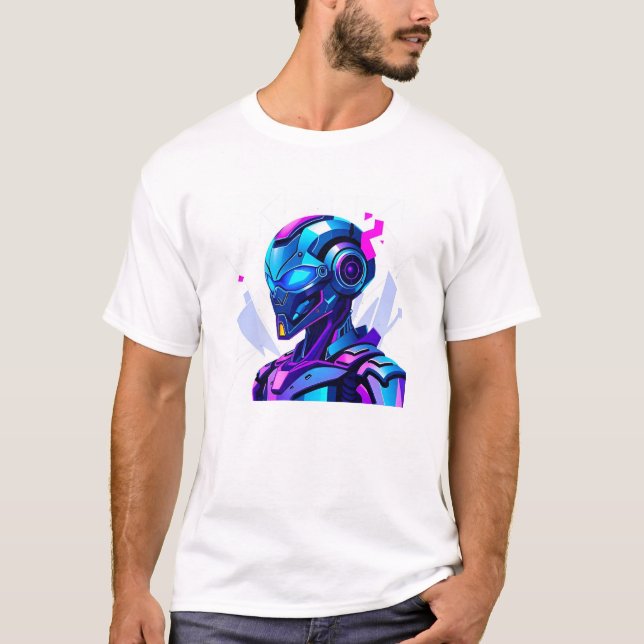 konstnärlig robot t shirt (Framsida)