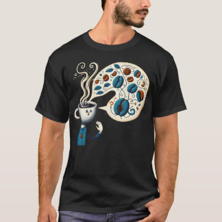 Konstnärlig Rolig Kaffe Kopps Holder T Shirt