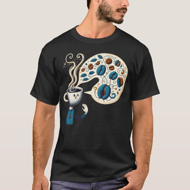Konstnärlig Rolig Kaffe Kopps Holder T Shirt (Framsida)