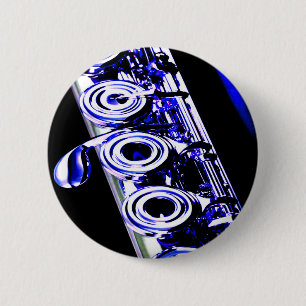 Konstnärlig Roligt i Flute Metall Knapp