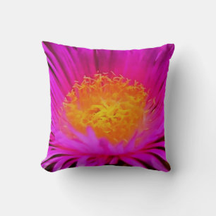 Konstnärlig Rosa av Magenta Aster Flower Blommigt Kudde