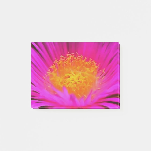 Konstnärlig Rosa av Magenta Aster Flower Blommigt  Post-it Block (Framsida)