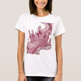 Konstnärlig Rosa Drottning Krona Tryck T Shirt