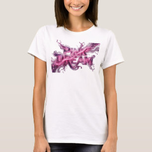 Konstnärlig Rosa PINK DREAM Statement T-shirt