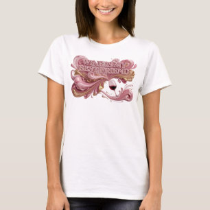 Konstnärlig Rosa VIN ÄR MIN BÄSTA VÄN Slogan T-shi T Shirt