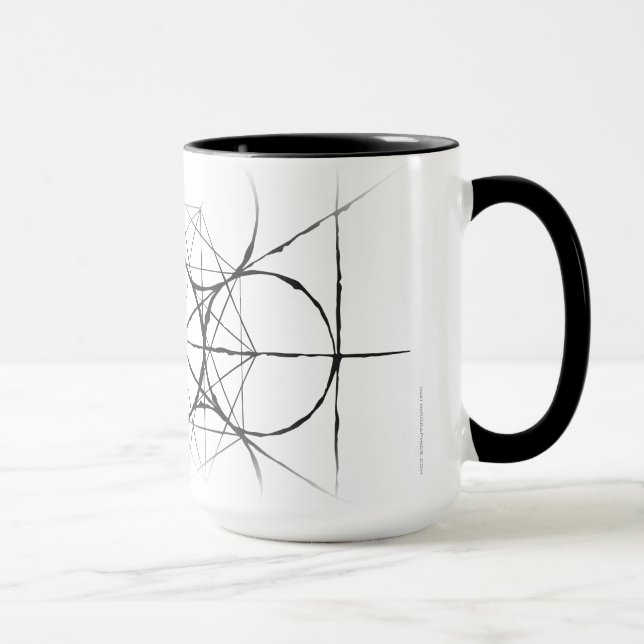 Konstnärlig sakral geometriMetatrons drinkware för Mugg (Höger)