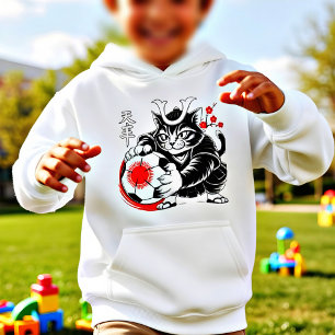 Konstnärlig Samuraj Katt Japan Fotboll för fotboll T Shirt