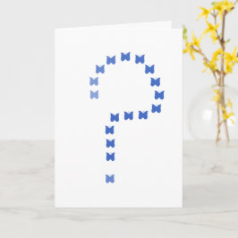 Konstnärlig särpräglad frågeteckenbild/symbol kort