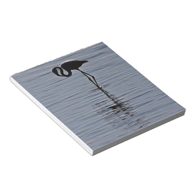 Konstnärlig silhuett av en solid Flamingo Anteckningsblock (Vinklad)