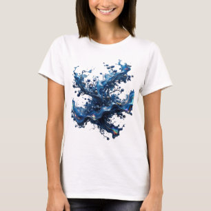 Konstnärlig Silver ABSTRAKT KONST Anpassad Tee v2