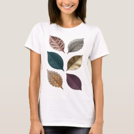 Konstnärlig Silver LEAF COLLECTION Artistic Motif T Shirt
