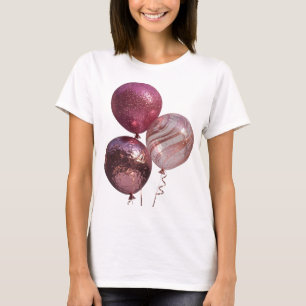 Konstnärlig Silver TRE ROSA BALLONGER Textdesign T Shirt