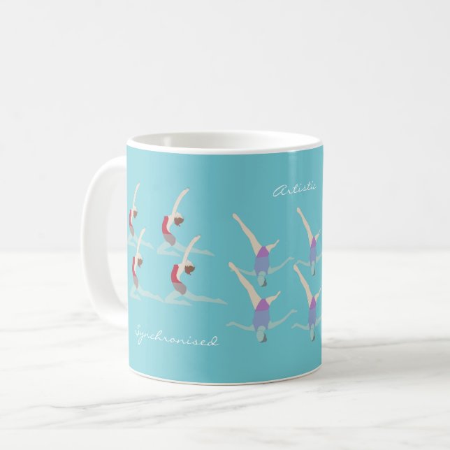 Konstnärlig simning kaffemugg (Framsida vänster)