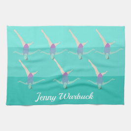 Konstnärlig simning kökshandduk