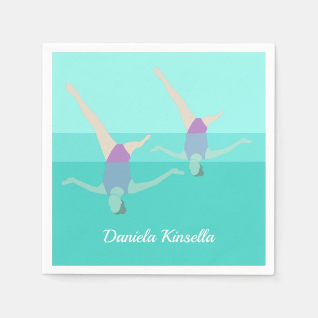 Konstnärlig simning pappersservett (Framsidan)