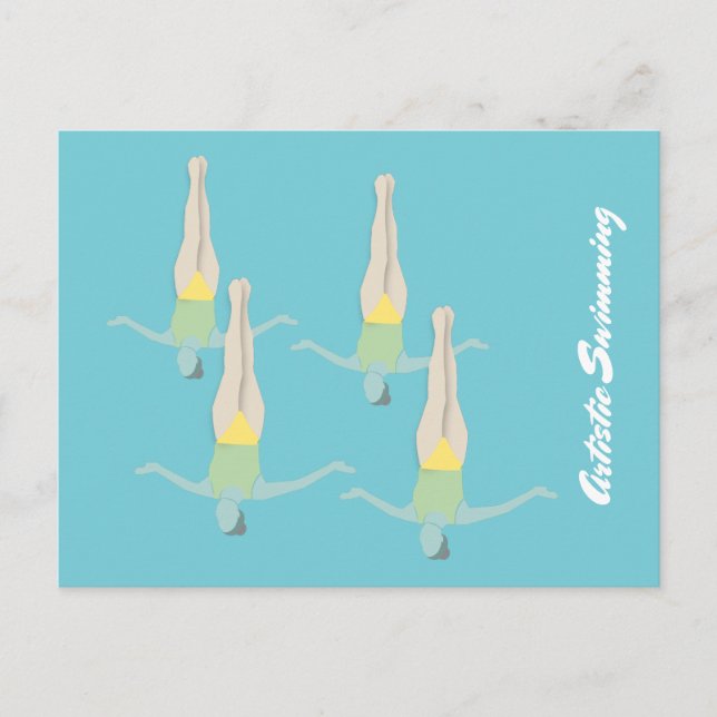 Konstnärlig simning vykort (Framsida)