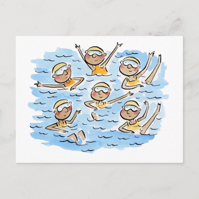 Konstnärlig simning vykort (Framsida)