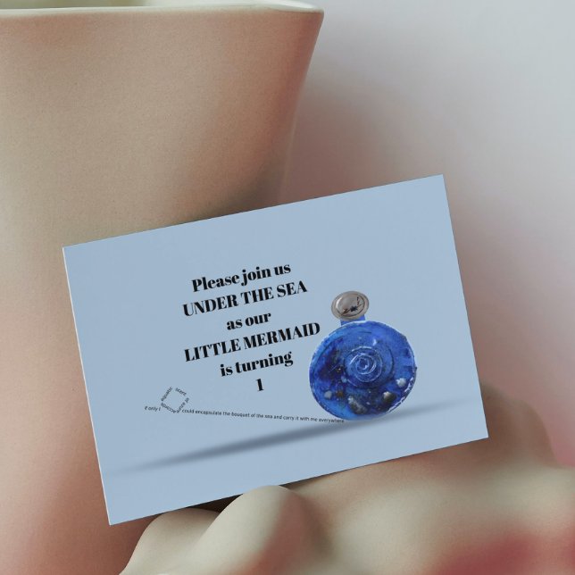Konstnärlig sjöjungfru party under havets första f inbjudningar (Skapare uppladdad)