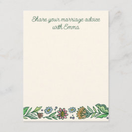 Konstnärlig skandinavisk blomsterbröllopsrådgivnin tilläggskort