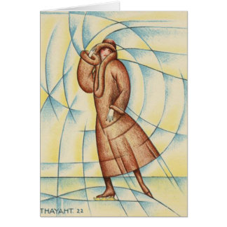 Konstnärlig skater hälsningskort