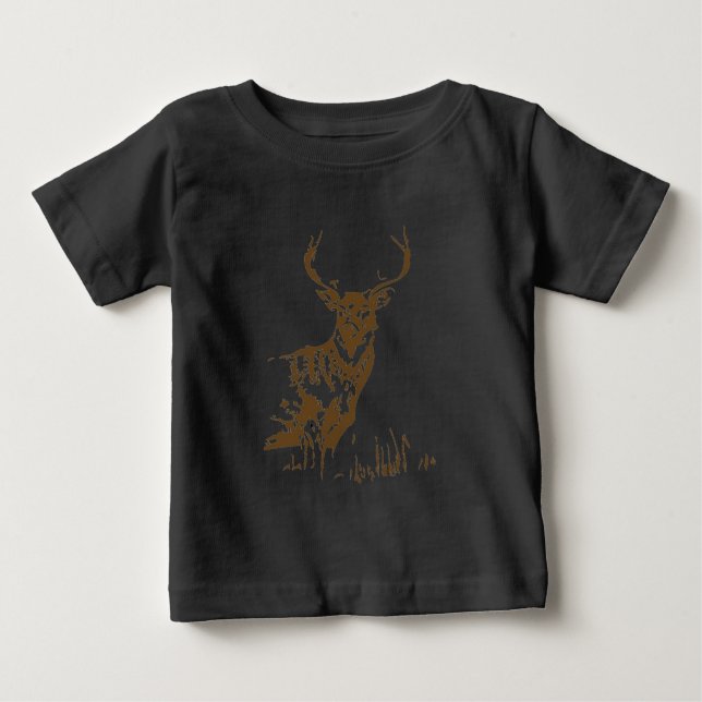 Konstnärlig skiss av brun bock tröja (Framsida)