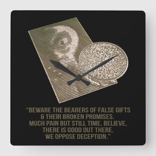 Konstnärlig Skörd-cirkel Fyrkantig Klocka (Framsida)