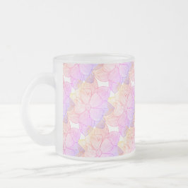 Konstnärlig Solnedgång Blommig Frostat Glas Mugg
