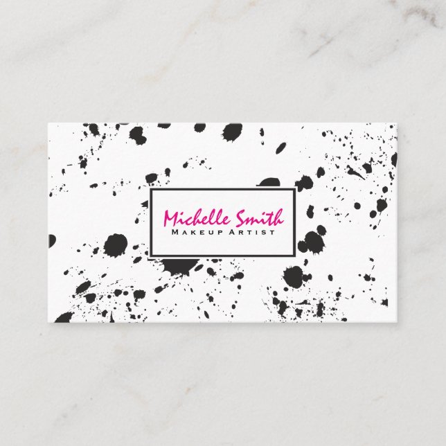 Konstnärlig spatter visitkort (Framsida)