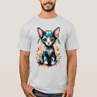 Konstnärlig sphynx-katt t shirt