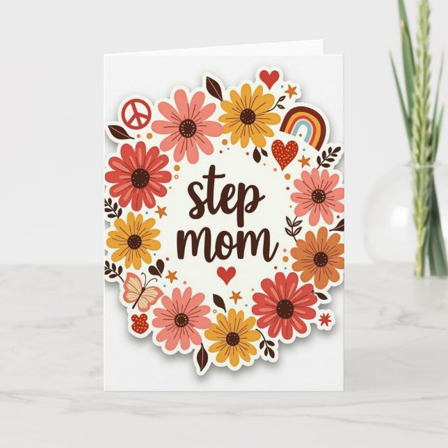 Konstnärlig stegmamma krans kort (Framsida)