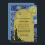 Konstnärlig stjärnbäck Natten Bröllop Inbjudningar<br><div class="desc">I den här utformningen använde jag inslag på Vincent Van Goghs Starry Natt. Med hjälp av något av det vackraste och klassiska inslagen av den ökända målningen skapat jag ett modernt gräns för att få stämningen att stämma och förbättra er tid. Perfekt för konstgalleri eller bröllop på kvällen.</div>