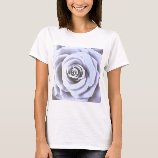 Konstnärlig stor Blek blå Ro T Shirt (Framsida)
